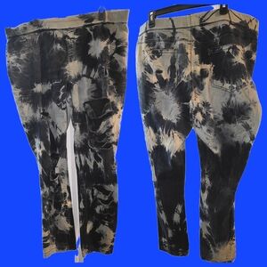 Tie-Dye Washed Black & Cream Jeans